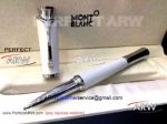 Perfect Replica Mont Blanc Princess Silver Clip White Rollerball AAA Grade